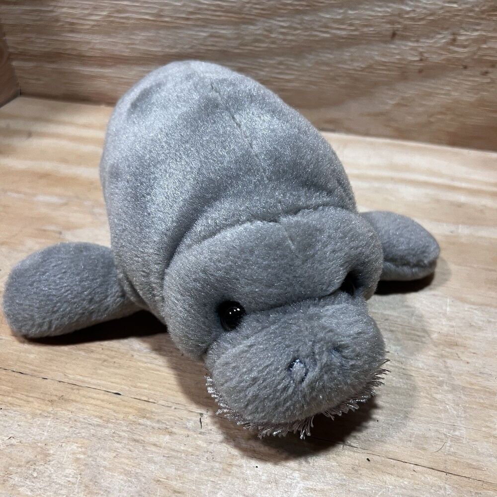 Wild Republic Manatee Plush Stuffed Animal Gray 12" Cuddlekins Sea Cow Toy